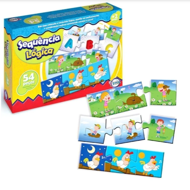 BRINQUEDO EDUCATIVO SEQUENCIA LOGICA 54PÇS 12108