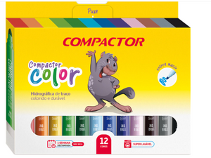 HIDROCOR COLOR COMPACTOR GROSSO LAVAVEL 12 CORES 11031