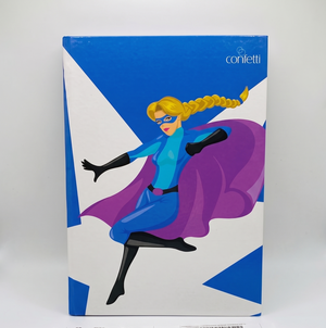 CADERNO BROCHURA HEROIS 80 FLS CONFETTI