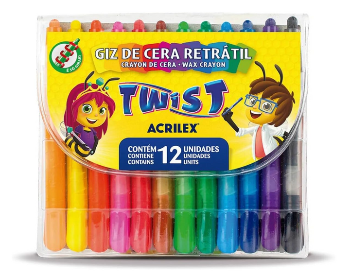GIZ CERA RETRATIL ACRILEX 12 CORES