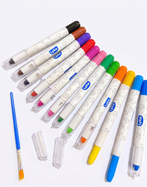 GIZ RETRATIL COLOR GEL TUBO 12 UND COM PINCEL LYKE