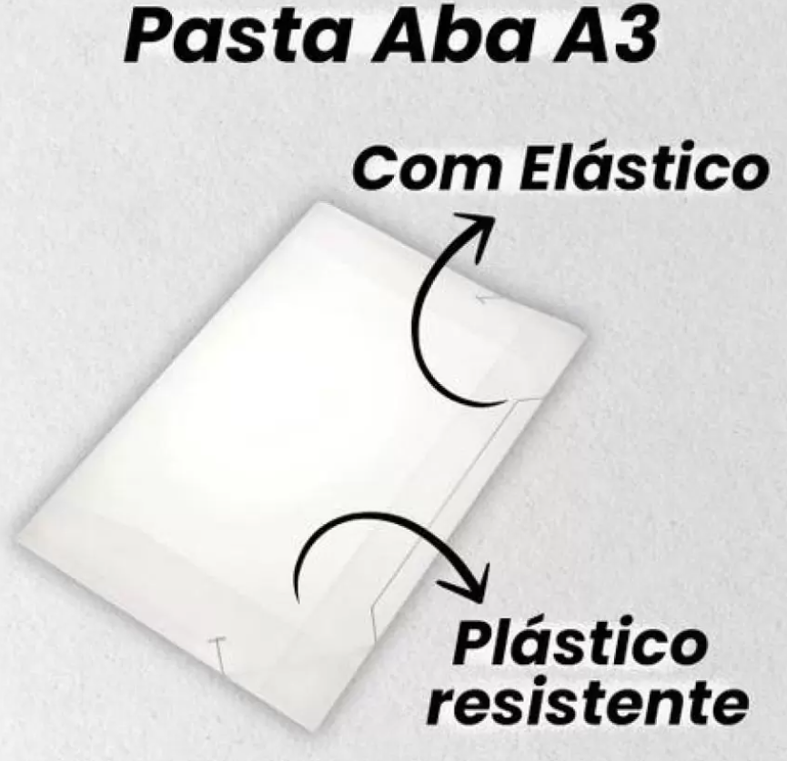 PASTA ABA ELASTICO A3 NEW LINE POLIBRAS CRISTAL 189017
