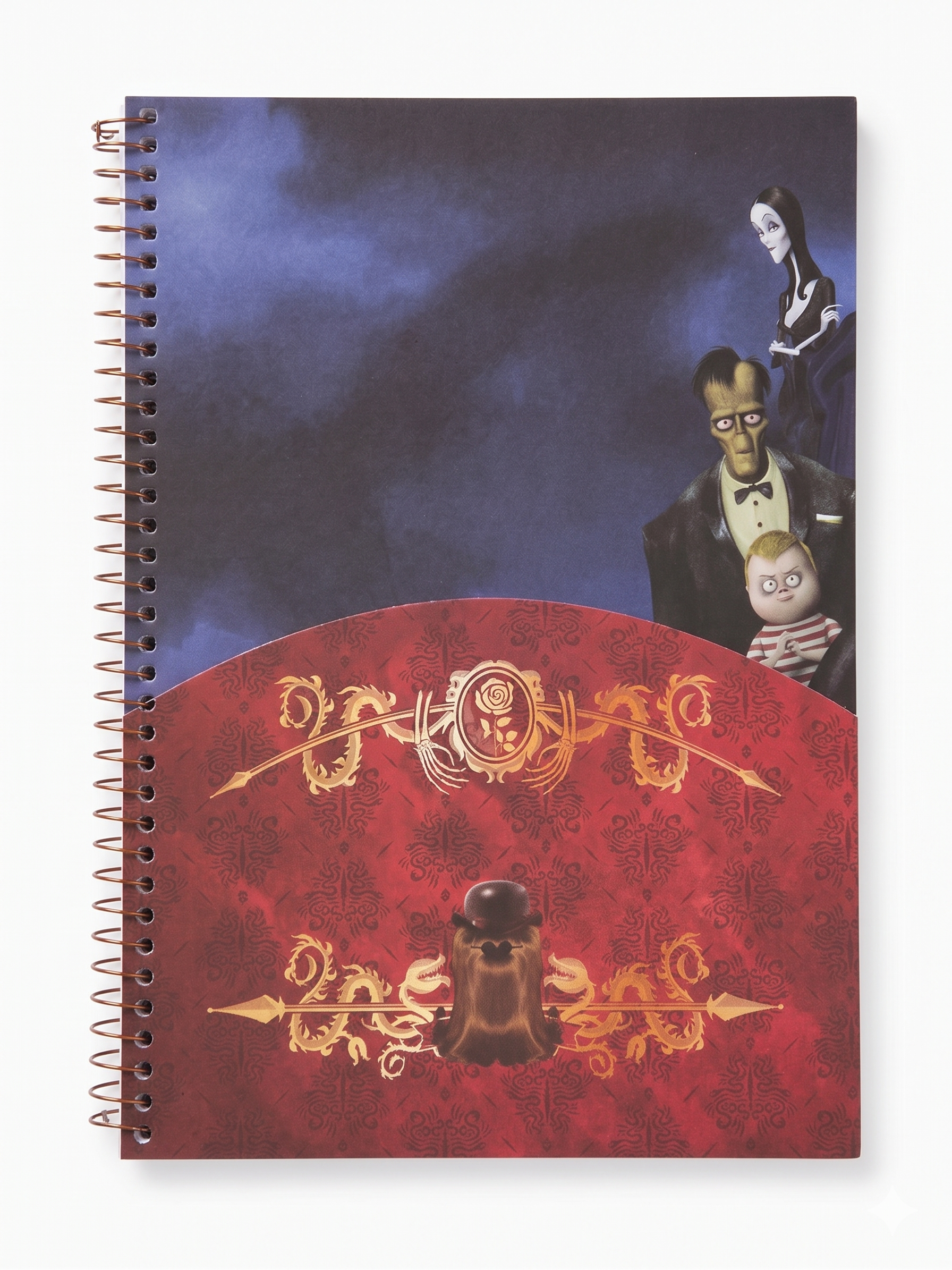 CADERNO 1M ESPIRAL FAMILIA ADDAMS 80 FLS TILIBRA