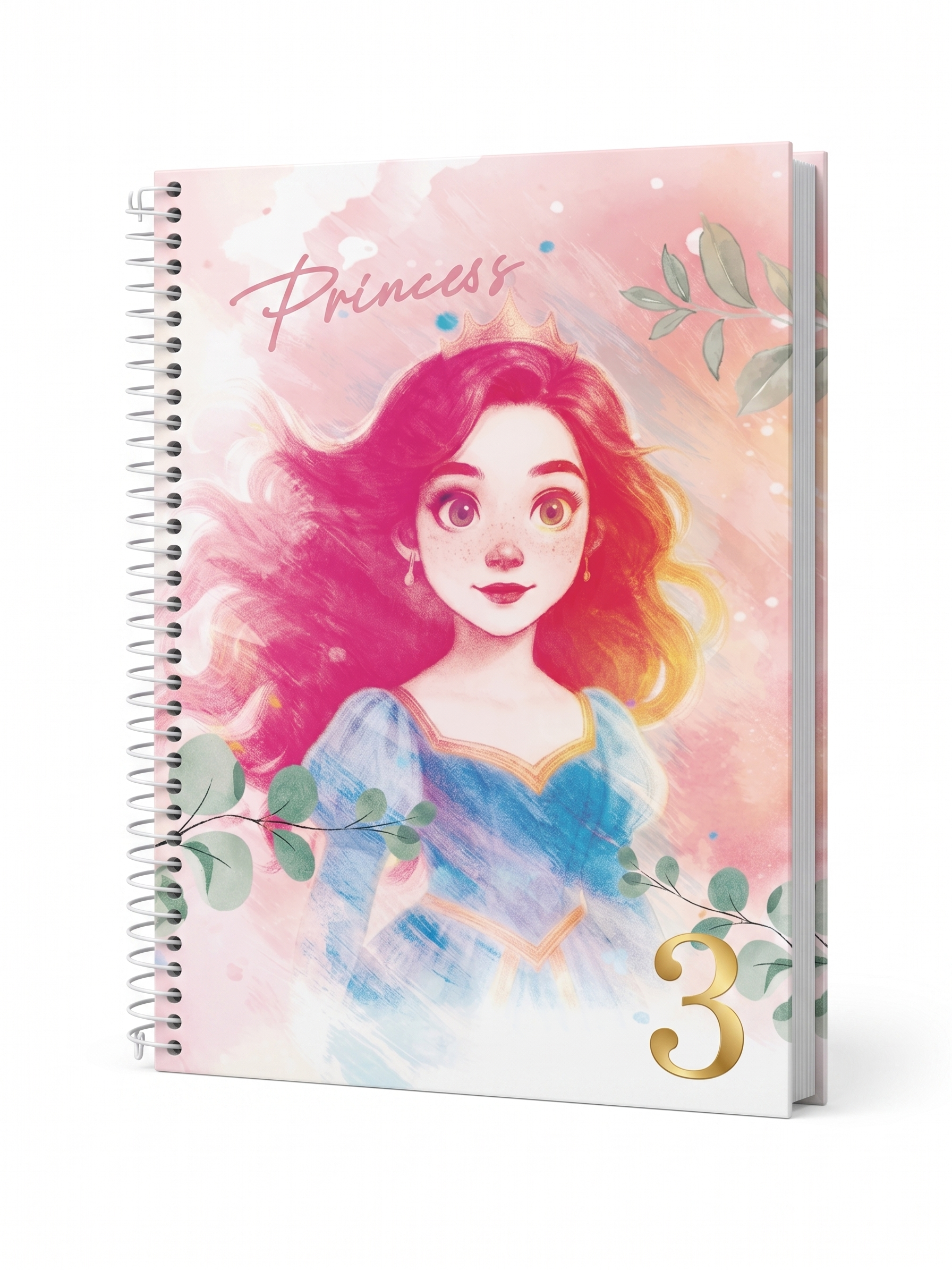 CADERNO 1M ESPIRAL PRINCESS 80 FLS JANDAIA