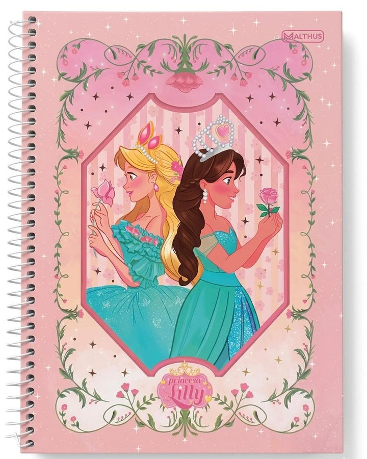 CADERNO 10M PRINCESA LILLY 200 FLS MALTHUS