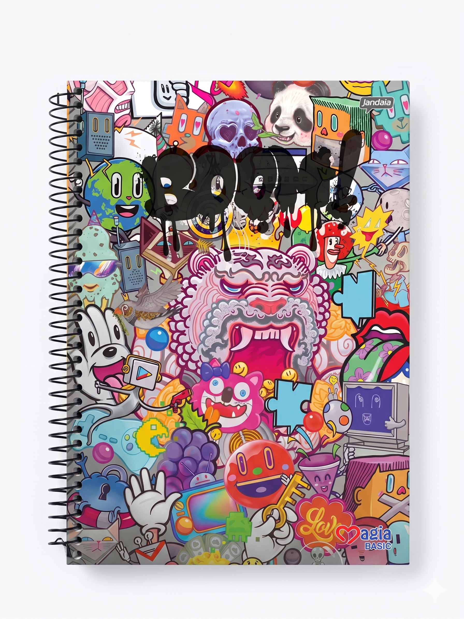 CADERNO 1M ESPIRAL UNI MAGIA BASIC 96 FLS MASCULINO