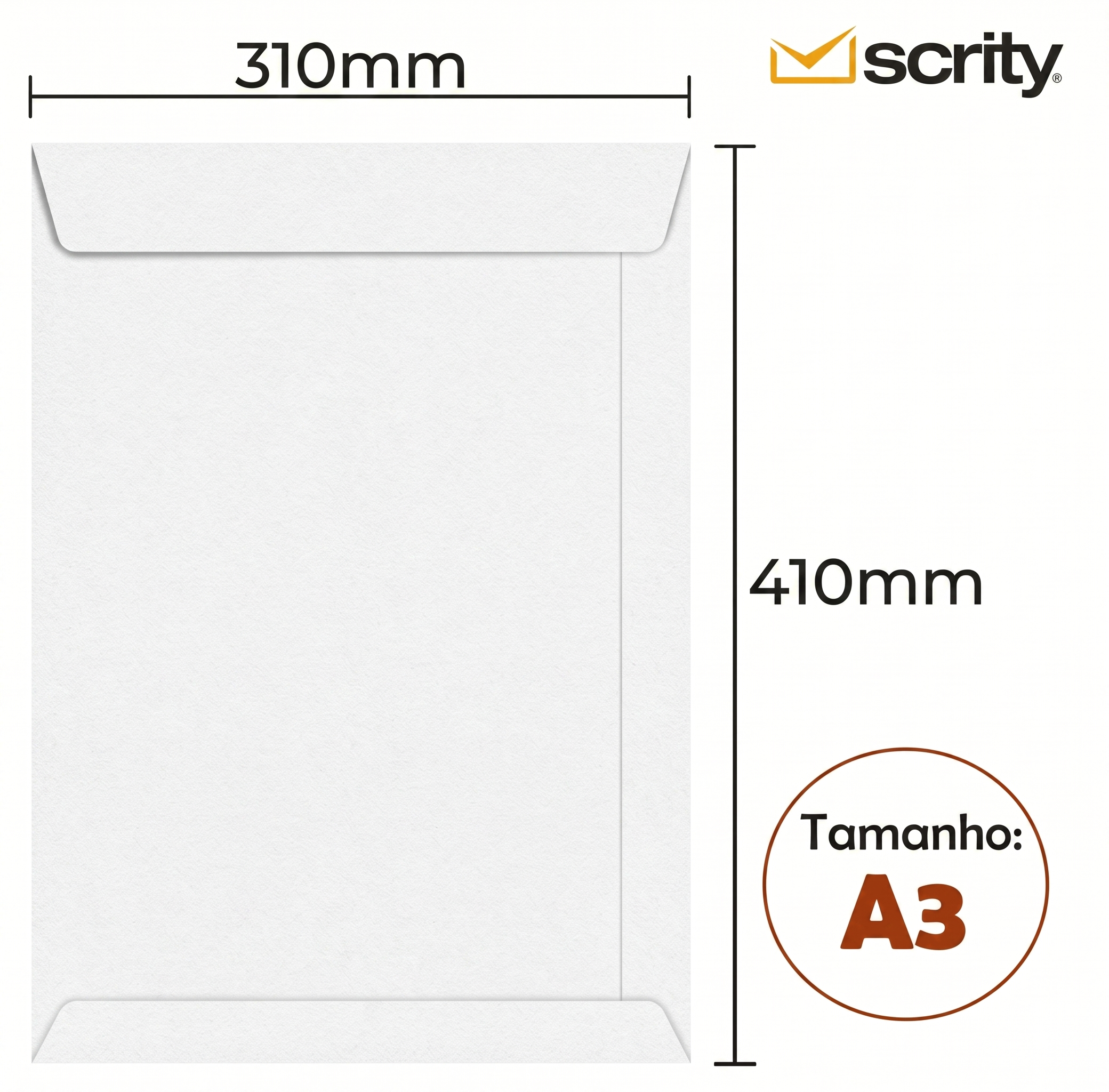 ENVELOPE SACO BRANCO 310X410 SCRITY SOF741