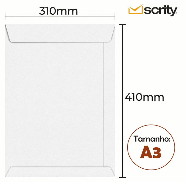 ENVELOPE SACO BRANCO 310X410 SCRITY SOF741