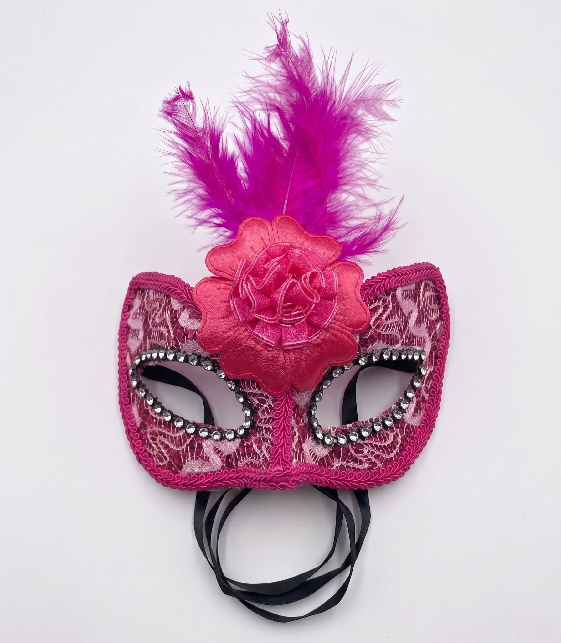 MASCARA CARNAVAL COM PLUMA MOD443