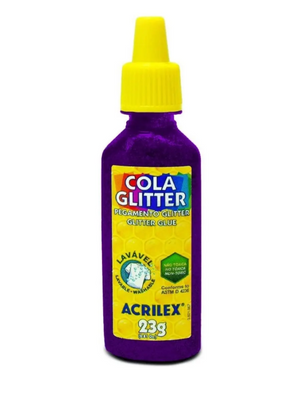 COLA COLORIDA GLITTER 23G ACRILEX UND 2900