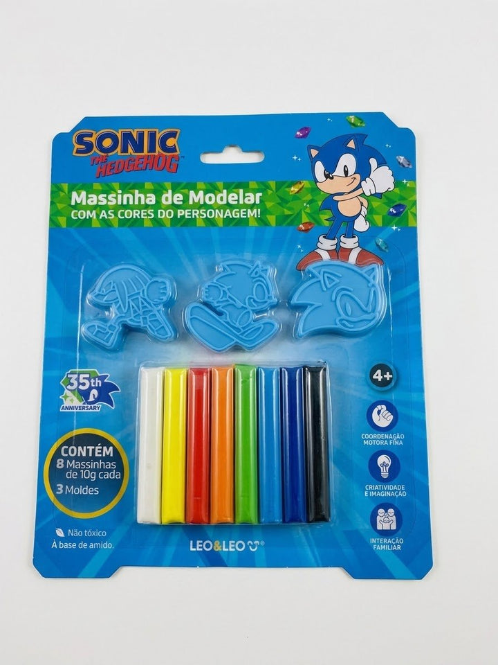 MASSINHA MODELAR MOLDE SONIC 80G LEO E LEO