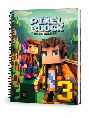 CADERNO 1M ESPIRAL 3042 PIXEL BLOCK 80 FLS JANDAIA