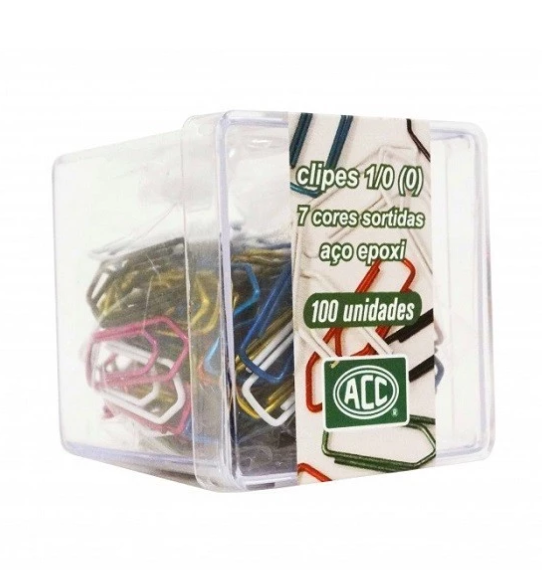 CLIPS COLORIDOS TAM 1/0 100 UND