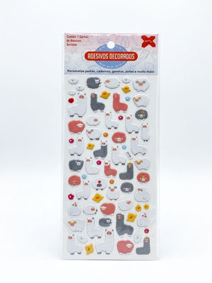 CARTELA ADESIVOS 3D DIVERTIDOS KIDS  MAKE MAIS