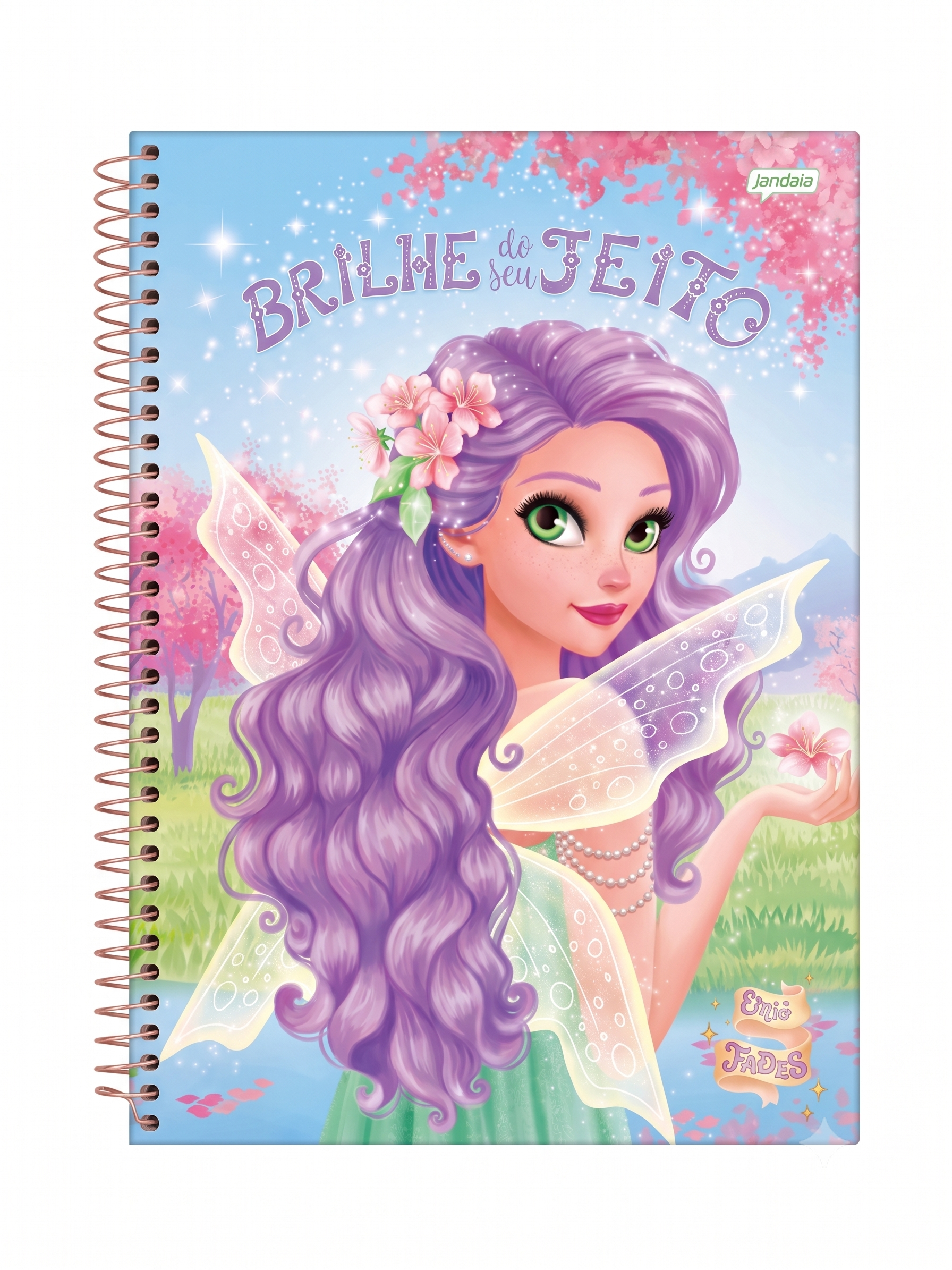 CADERNO 1 M ESPIRAL FADAS 80 FLS JANDAIA