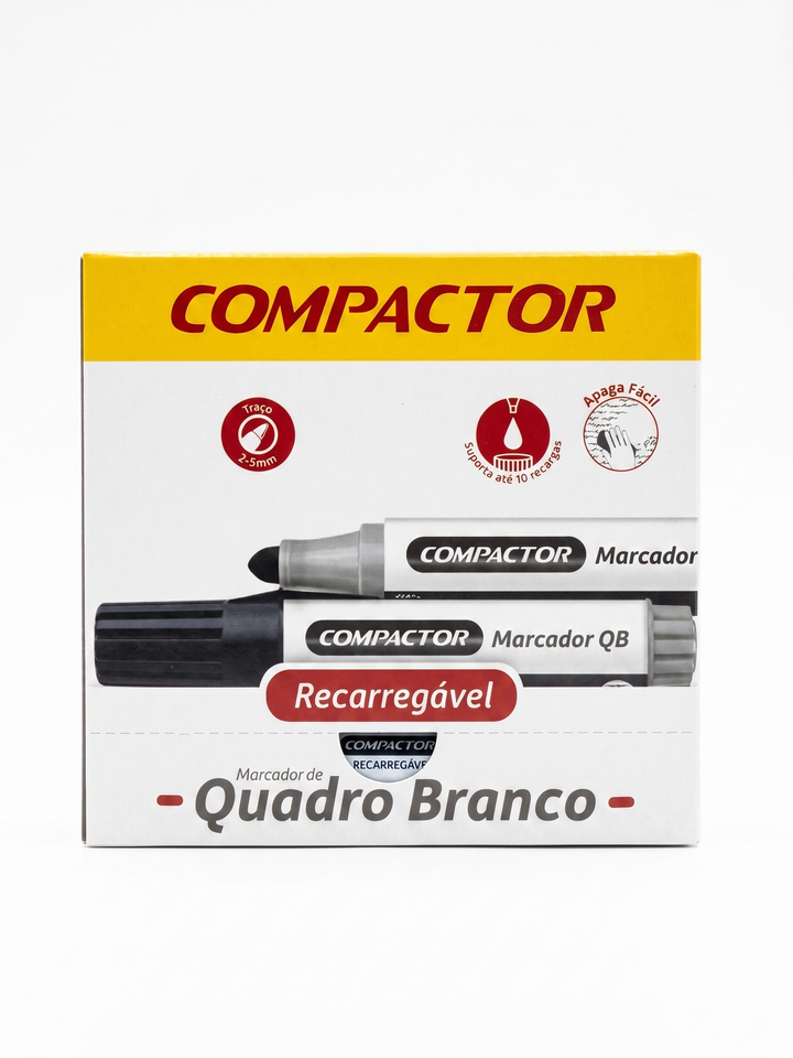 MARCADOR QUADRO BRANCO RECARREGAVEL COMPACTOR