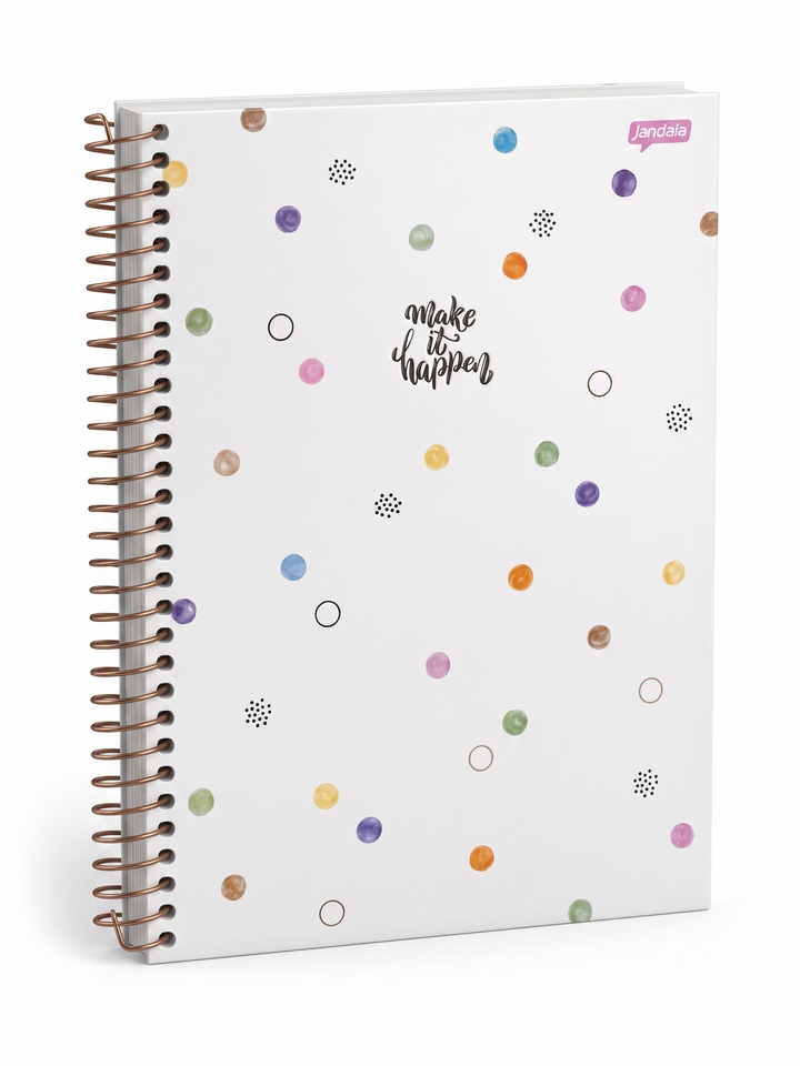 CADERNO 1M ESPIRAL LA CREME 80 FLS JANDAIA