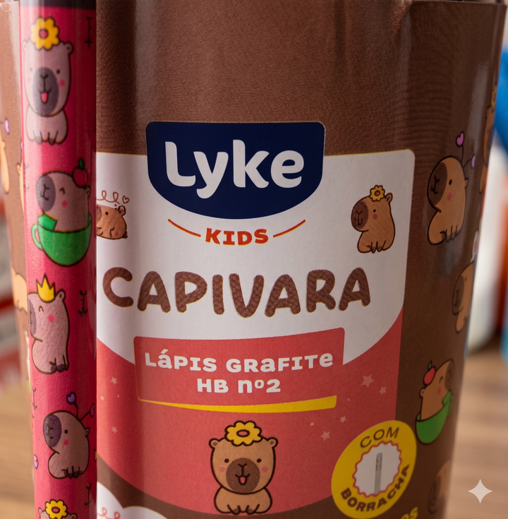 LAPIS GRAFITE N2 HB SEXTAVADO GIRL CAPIVARA LYKE UNIDADE