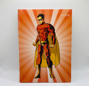 CADERNO BROCHURA HEROIS 80 FLS CONFETTI