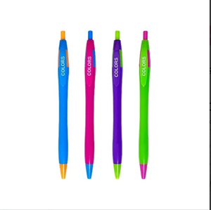 CANETA ESFEROGRAFICA 0.7MM COLORS RETRATIL LYKE
