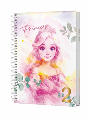 CADERNO 1M ESPIRAL PRINCESS 80 FLS JANDAIA