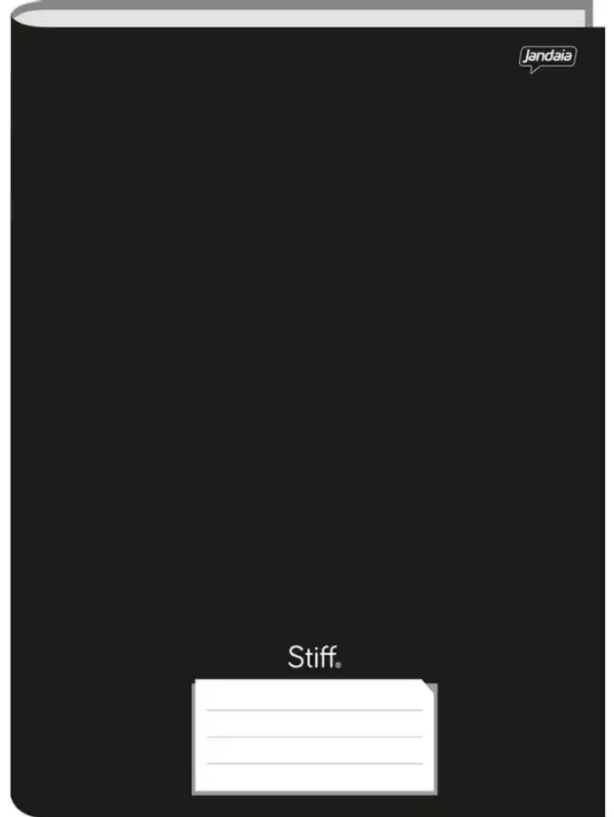 CADERNO BROCHURA JANDAIA STIFF PRETO CD 96FLS
