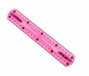 REGUA FLEXIVEL 20CM CORES LEO E LEO
