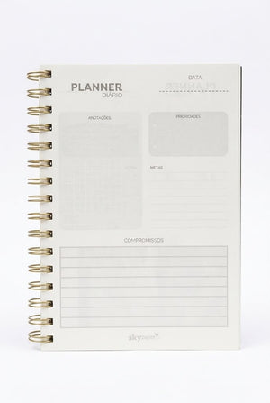 PLANNER DIARIO BLACK GOLD 64 FLS SKYPAPER SK2110