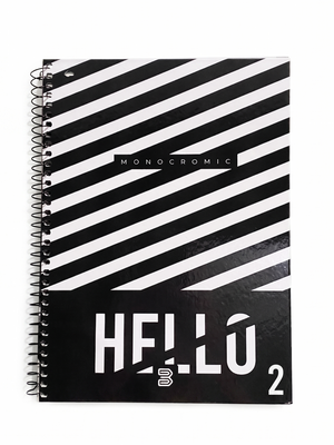 CADERNO 1M ESPIRAL MONOCROMIC 80 FLS JANDAIRA