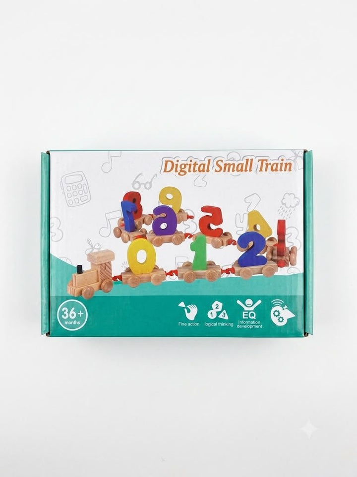 BRINQUEDO EDUCATIVO TREM E NUMEROS EM MADEIRA DIGITAL SMALL TRAIN