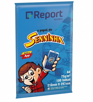 PAPEL ESCOLAR CHAMEQUINHO SENINHA REPORT 100 FOLHAS 
