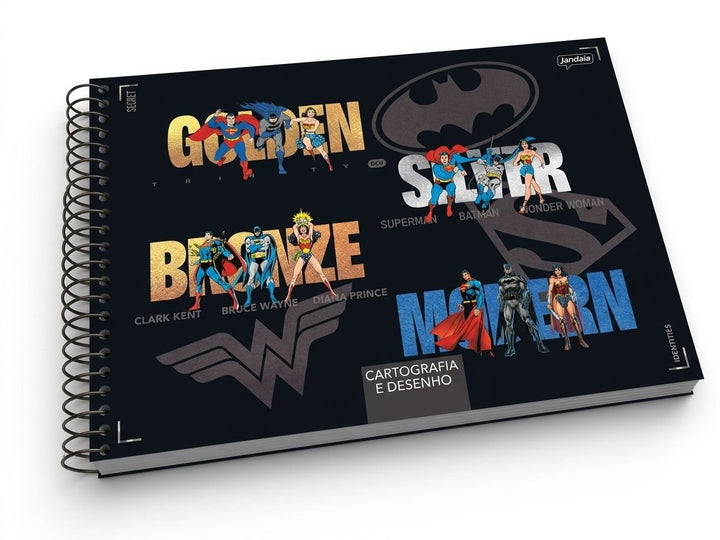 CADERNO DESENHO 1943 DC COMICS 80 FLS JANDAIA