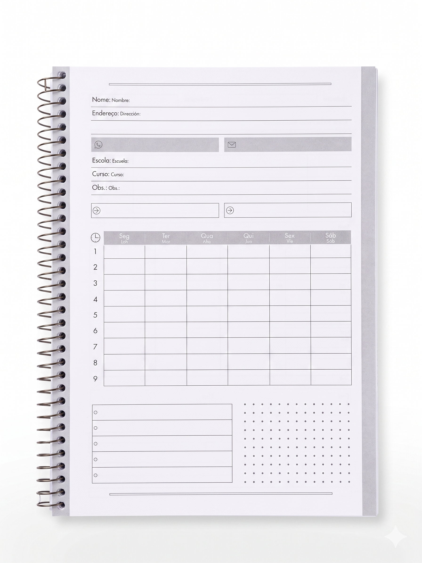CADERNO 1M ESPIRAL 3042 PIXEL BLOCK 80 FLS JANDAIA