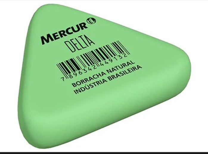 BORRACHA DELTA COLOR TRIANGULAR MERCUR 1121