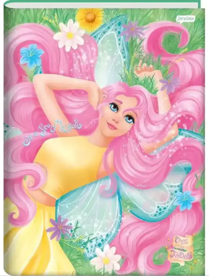 CADERNO BROCHURA GRANDE CONTO FADA JANDAIA80FLS