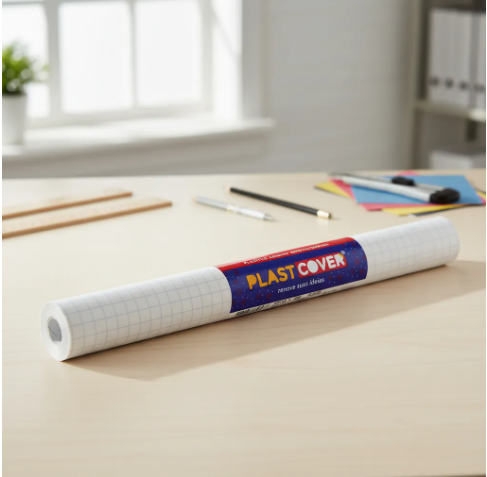 PAPEL PLASTICO ADESIVO REPOSICIONAVEL TRANSPARENTE PLAST COVER