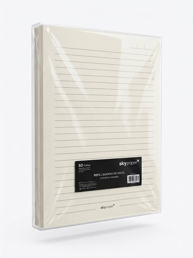 REFIL CADERNO DISCO 50 FLS SKYPAPER SK2078