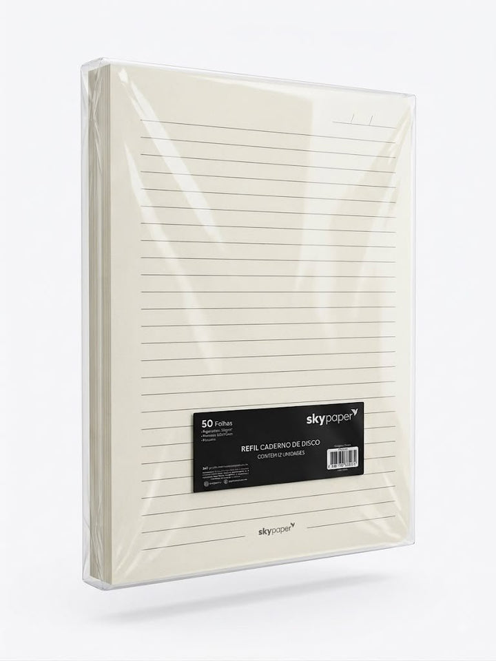 REFIL CADERNO DISCO 50 FLS SKYPAPER SK2078