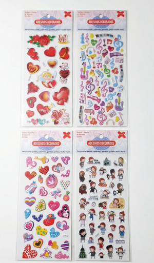 KIT CARTELAS ADESIVOS 3D