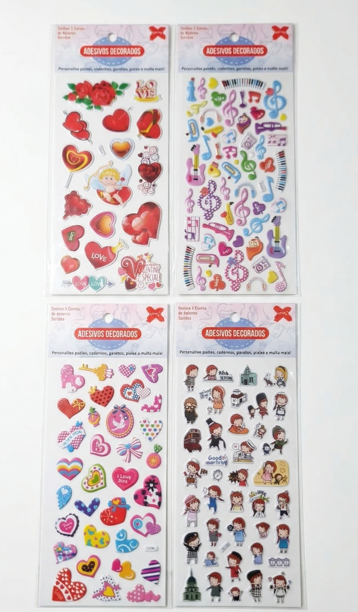 KIT CARTELAS ADESIVOS 3D