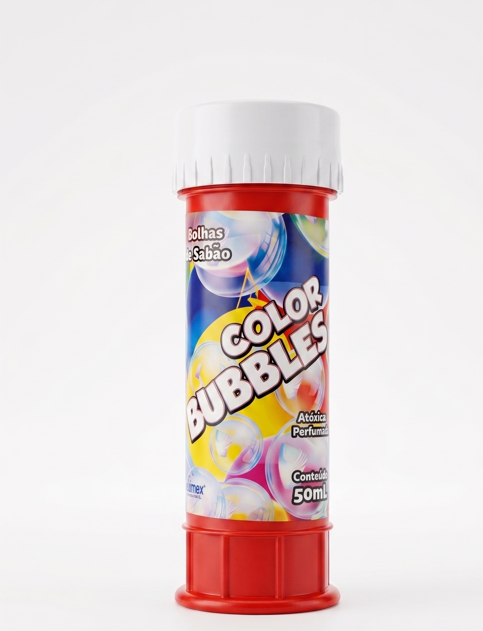 BOLHA SABAO PERFUMADA COLOR BUBBLE 50 ML BRASILFLEX 871004