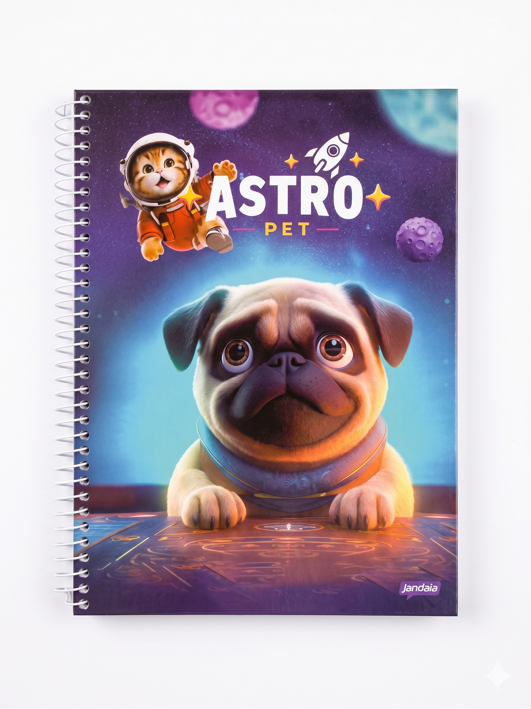 CADERNO 1M ASTRO PET 80 FLS JANDAIA