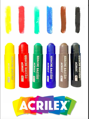 TINTA GUACHE BASTAO ACRILEX 6 UND