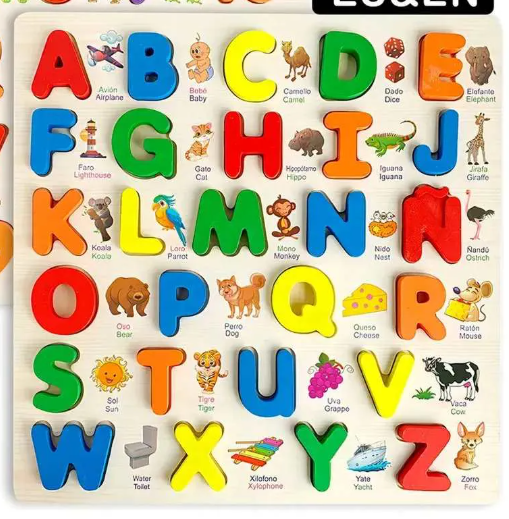 BRINQUEDO EDUCATICO ALFABETO MADEIRA AKT4586