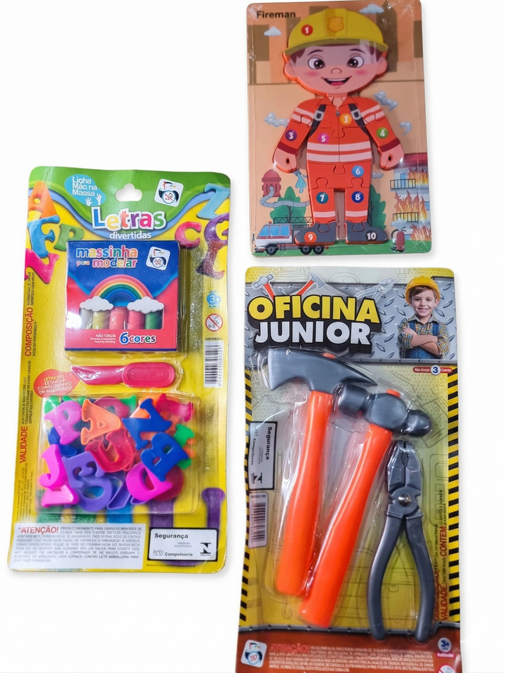 KIT BRINCANDO EM CASA MASCULINO
