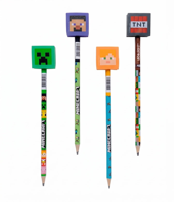 LAPIS HB COM BORRACHA MINECRAFT LEO E LEO