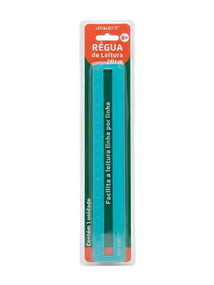 REGUA PLASTICA GUIA LEITURA 20CM LEO E LEO