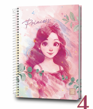 CADERNO 1M ESPIRAL PRINCESS 80 FLS JANDAIA