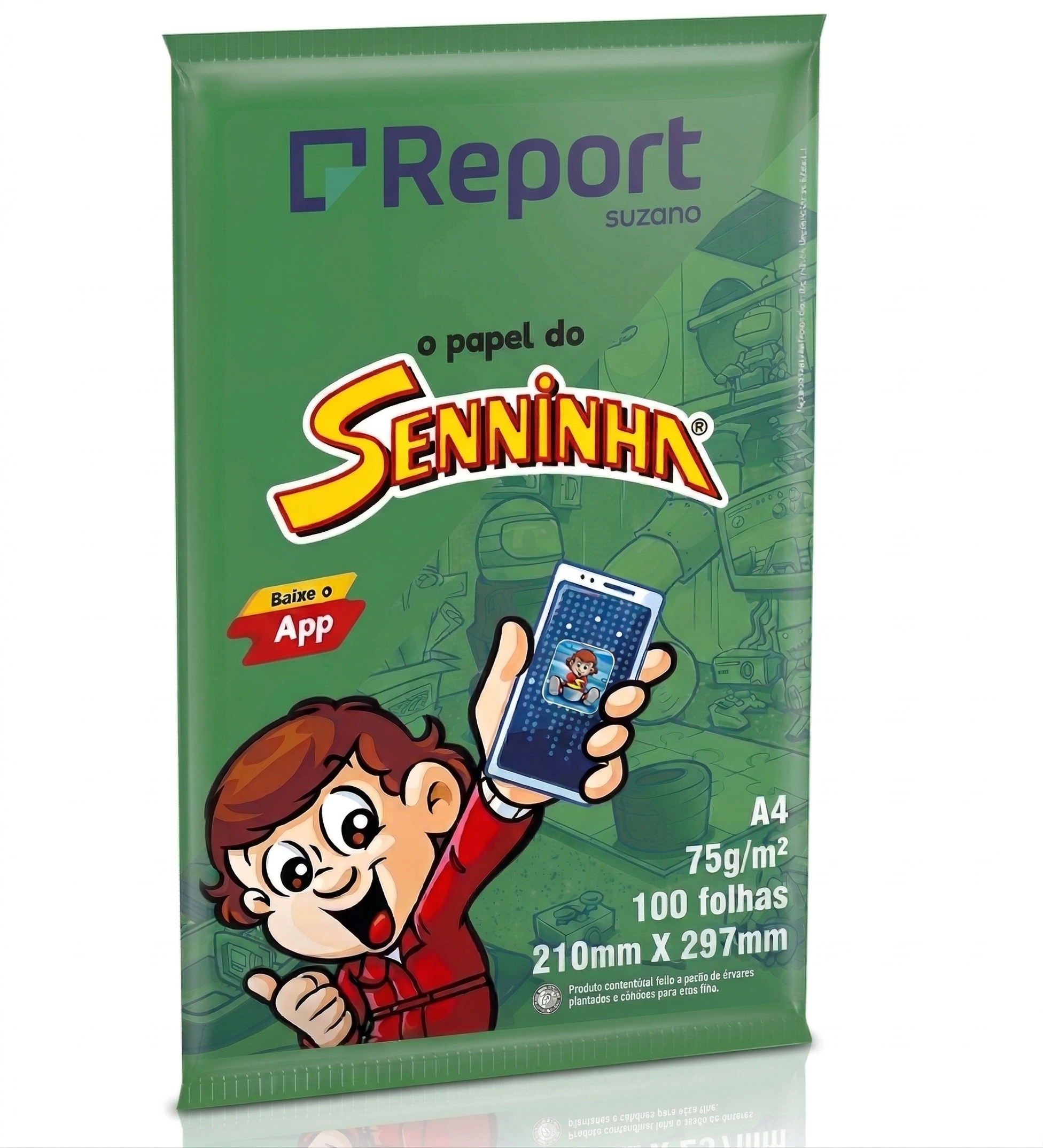 PAPEL ESCOLAR CHAMEQUINHO SENINHA REPORT 100 FOLHAS 