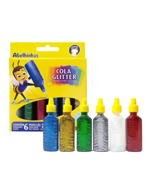 COLA GLITTER 6 CORES ACRILEX